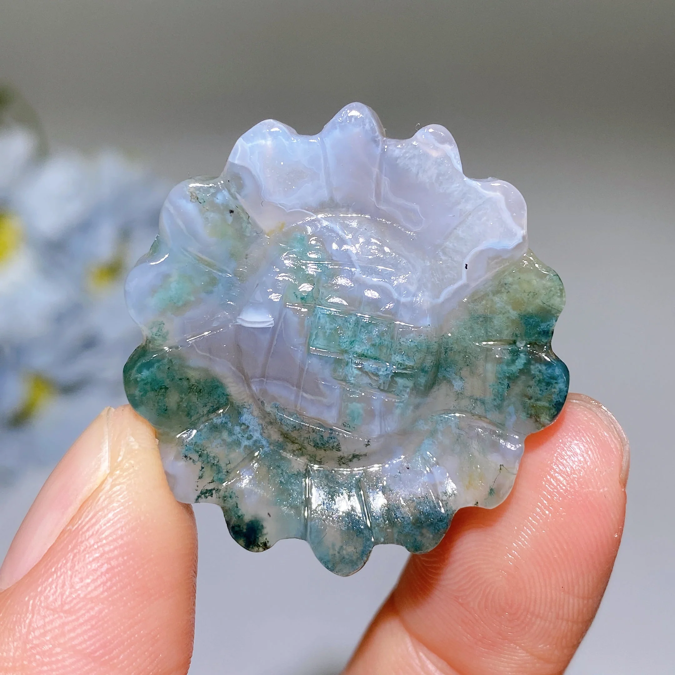 1.3-1.5 inch Mixed Crystal Sunflower Carving Crystal Figurines - Image 8