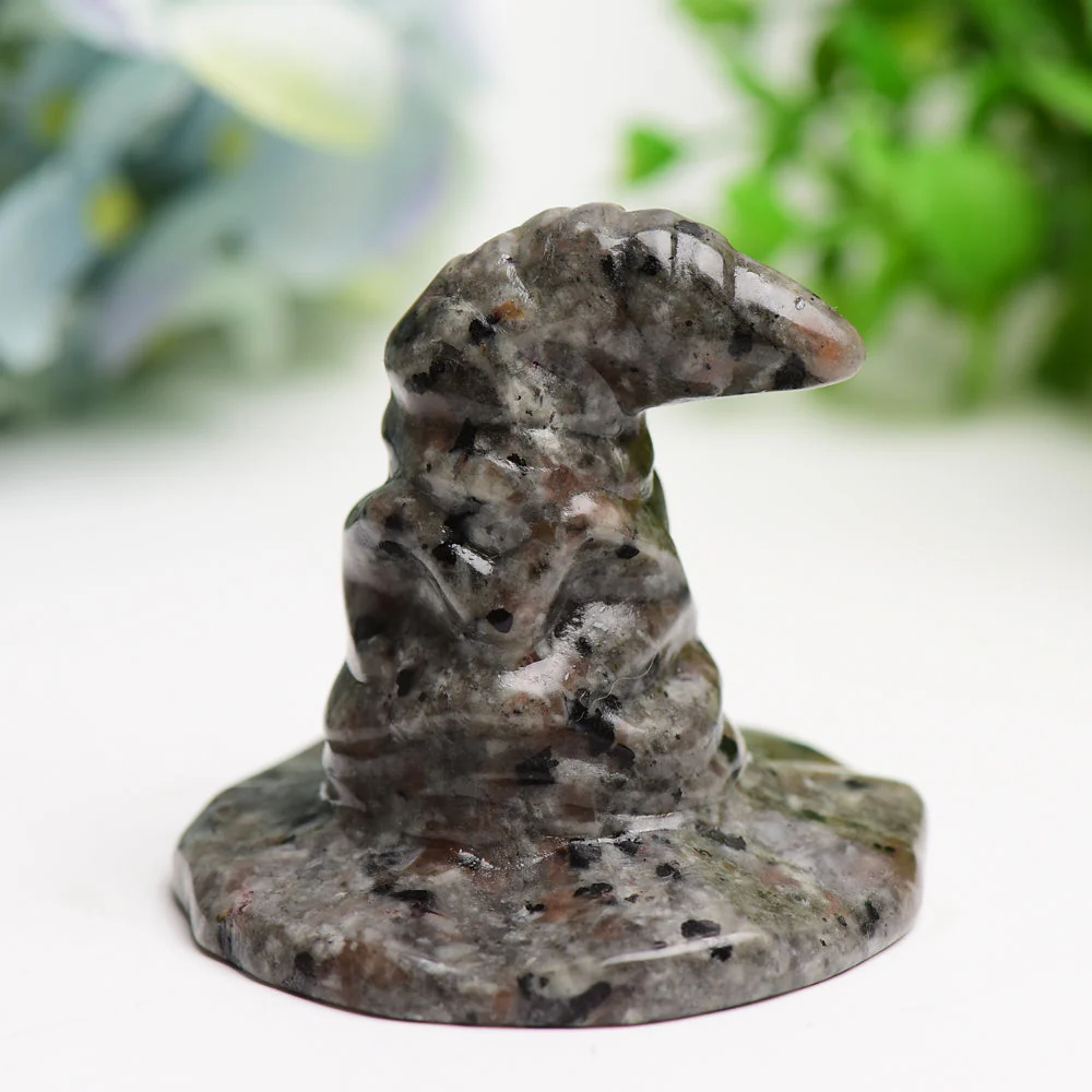 2.2" Mixed Crystal Wizard Hat Figurine for Healing - Image 5