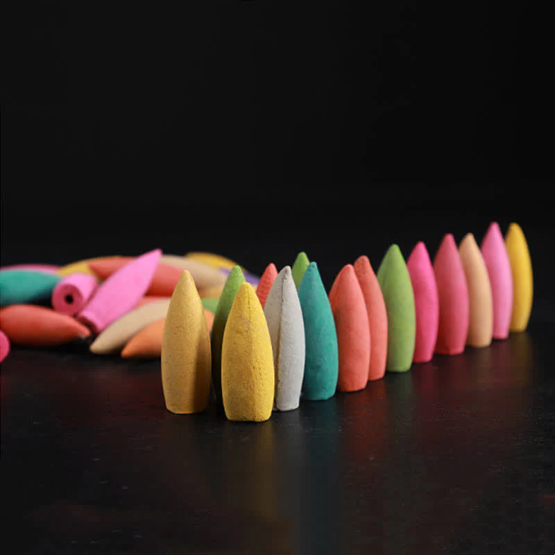 Mixed Floral Aroma Sandalwood Backflow Incense Cones 50 Pack - Image 3