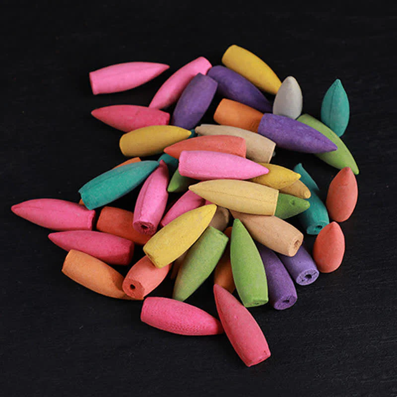 Mixed Floral Aroma Sandalwood Backflow Incense Cones 50 Pack - Image 5