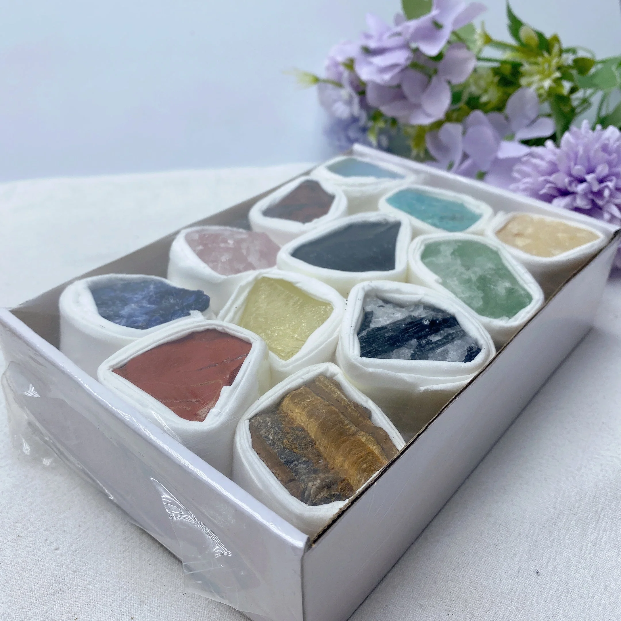 Mixed Raw Crystal Healing Stones | 6.5-inch Collection Box - Image 4