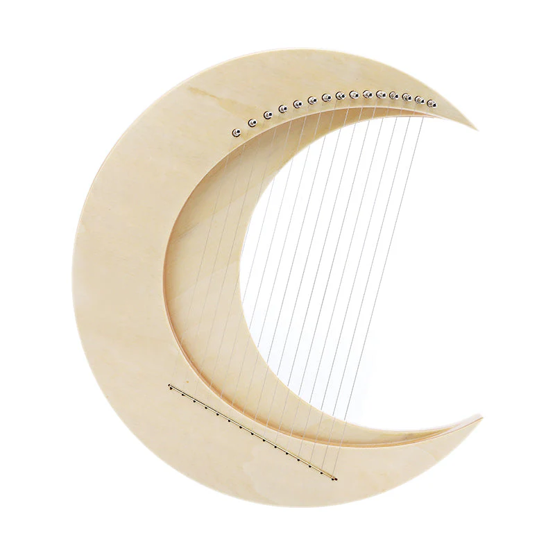 Moon Lyre Harp Instrument for Beginners - 8/11/15 Strings - Image 11