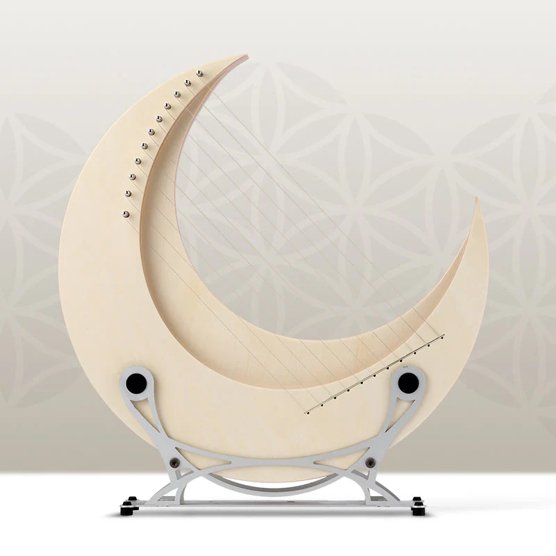 Moon Lyre Harp Instrument for Beginners - 8/11/15 Strings - Image 12