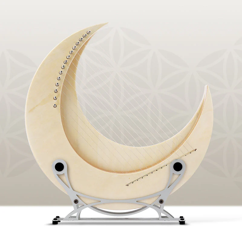 Moon Lyre Harp Instrument for Beginners - 8/11/15 Strings - Image 13