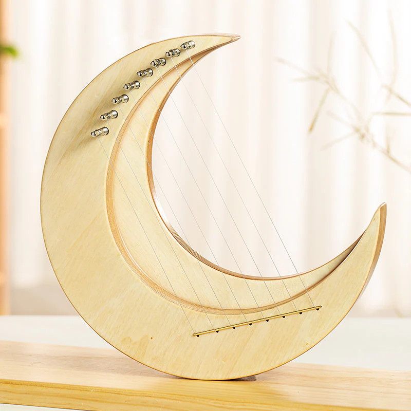 Moon Lyre Harp Instrument for Beginners - 8/11/15 Strings - Image 5