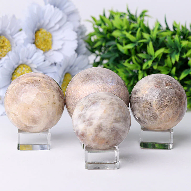 2-4 inch Polished Moonstone Crystal Sphere for Healing - Image 5