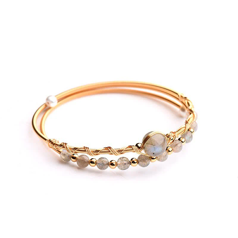 Moonstone Love Bracelet for Calm & Healing in Premium Metal 15-20cm - Image 4