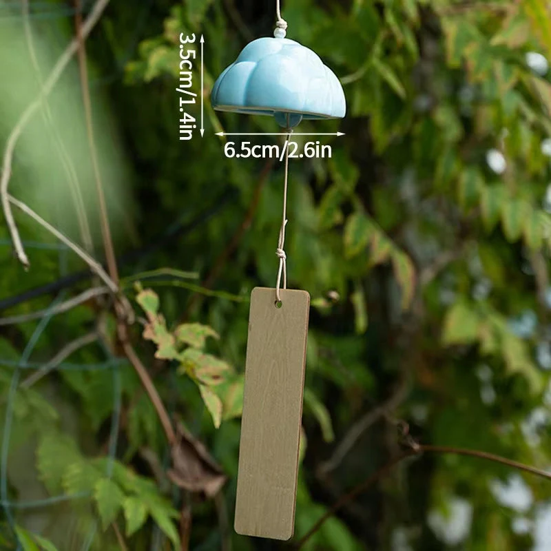 Ceramic Mountain Wind Chime Ornament for Home Decor