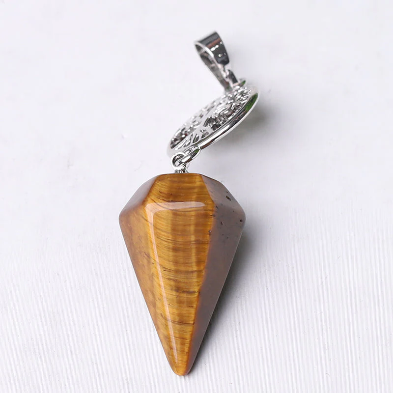 2.2" Multi-Stone Arrowhead Pendant for Spiritual Energy - Image 2