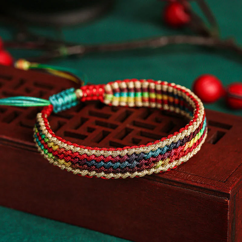 Handmade Multicolored Red String Bracelet for Protection & Luck - Image 2
