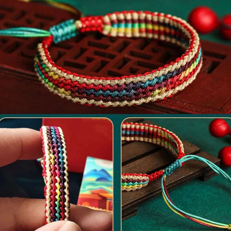 Handmade Multicolored Red String Bracelet for Protection & Luck - Image 5