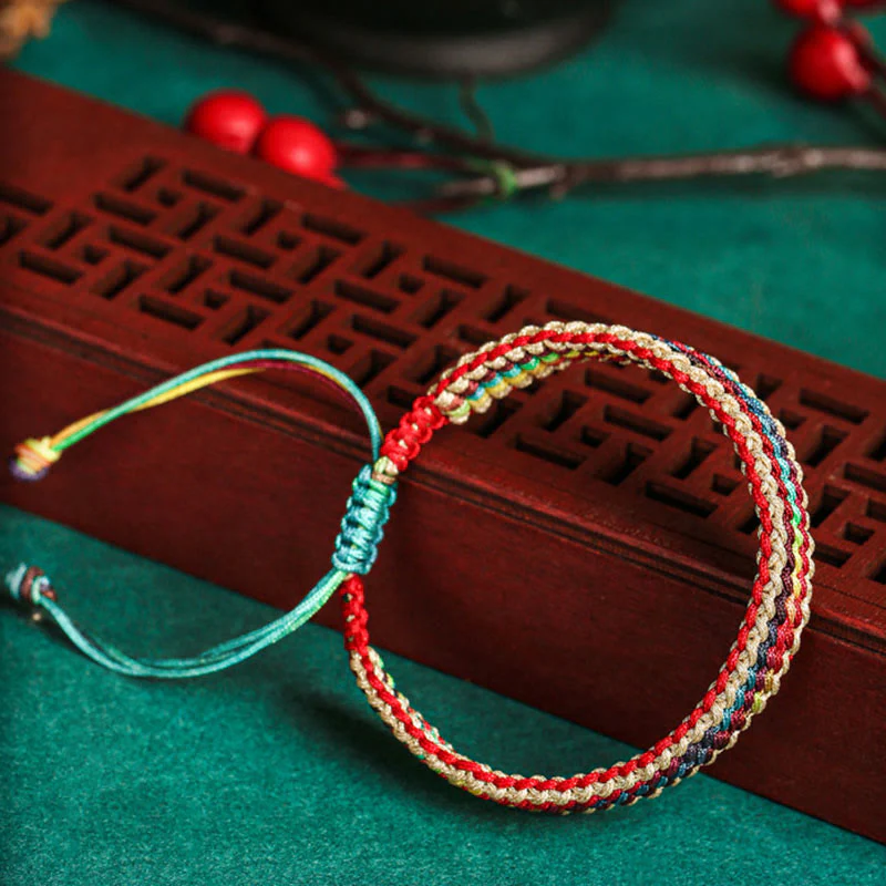 Handmade Multicolored Red String Bracelet for Protection & Luck - Image 6
