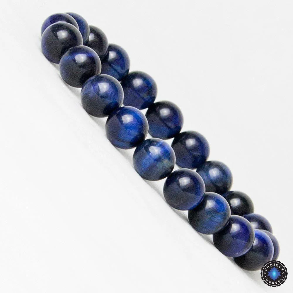 Blue Tiger Eye Bracelet - Intuition and Protection - Image 11