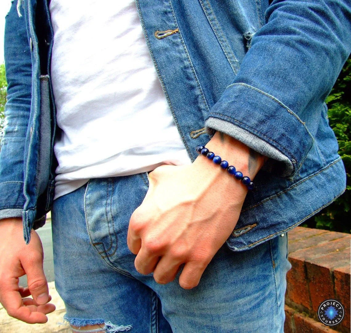 Blue Tiger Eye Bracelet - Intuition and Protection - Image 14