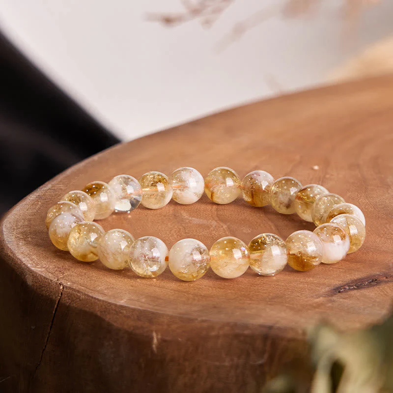 6mm Natural Citrine Snowflake Bracelet for Prosperity - Image 4