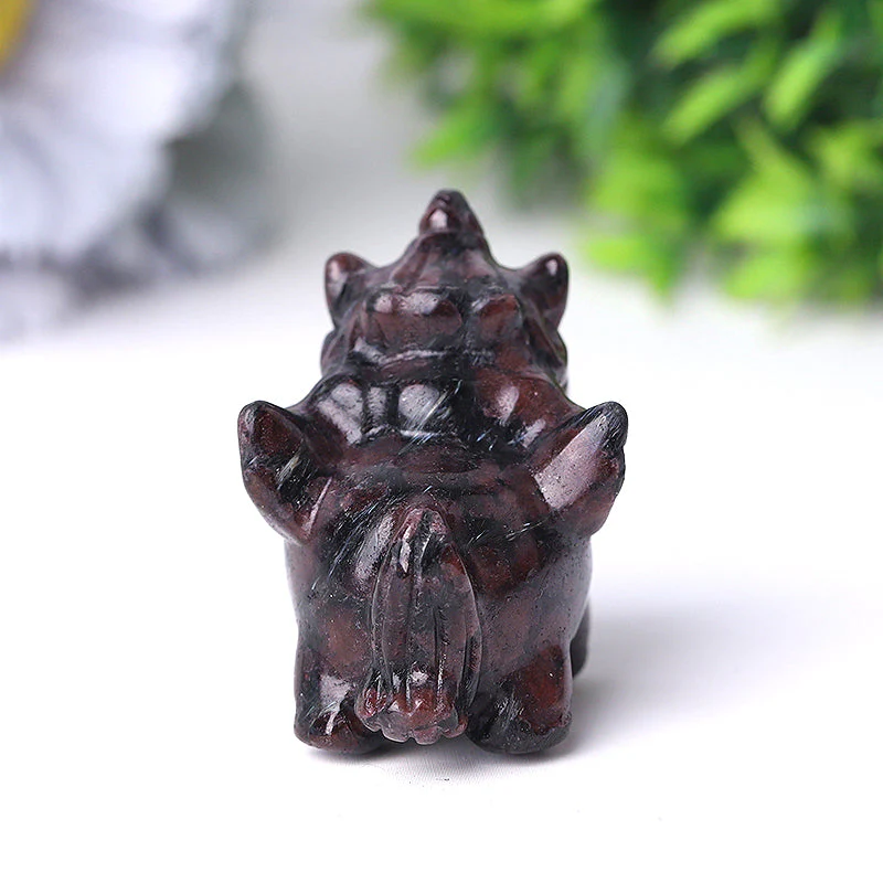 Natural Garnet Crystal Unicorn Carving 2 Inch Handcrafted - Image 6