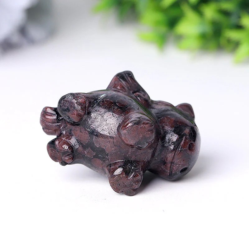 Natural Garnet Crystal Unicorn Carving 2 Inch Handcrafted - Image 7