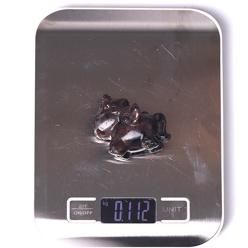 Natural Garnet Crystal Unicorn Carving 2 Inch Handcrafted - Image 8