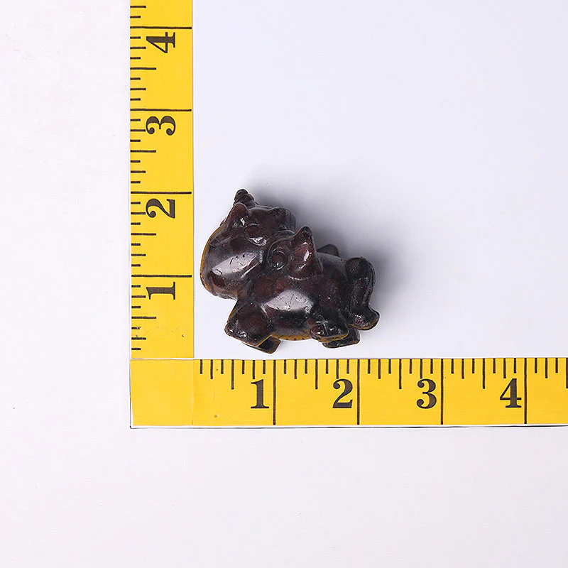 Natural Garnet Crystal Unicorn Carving 2 Inch Handcrafted - Image 9