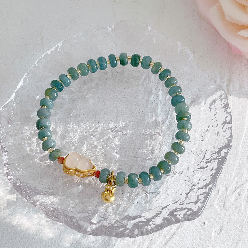 Natural Hetian Jade Prosperity Bracelet with PiXiu Charm - Image 6