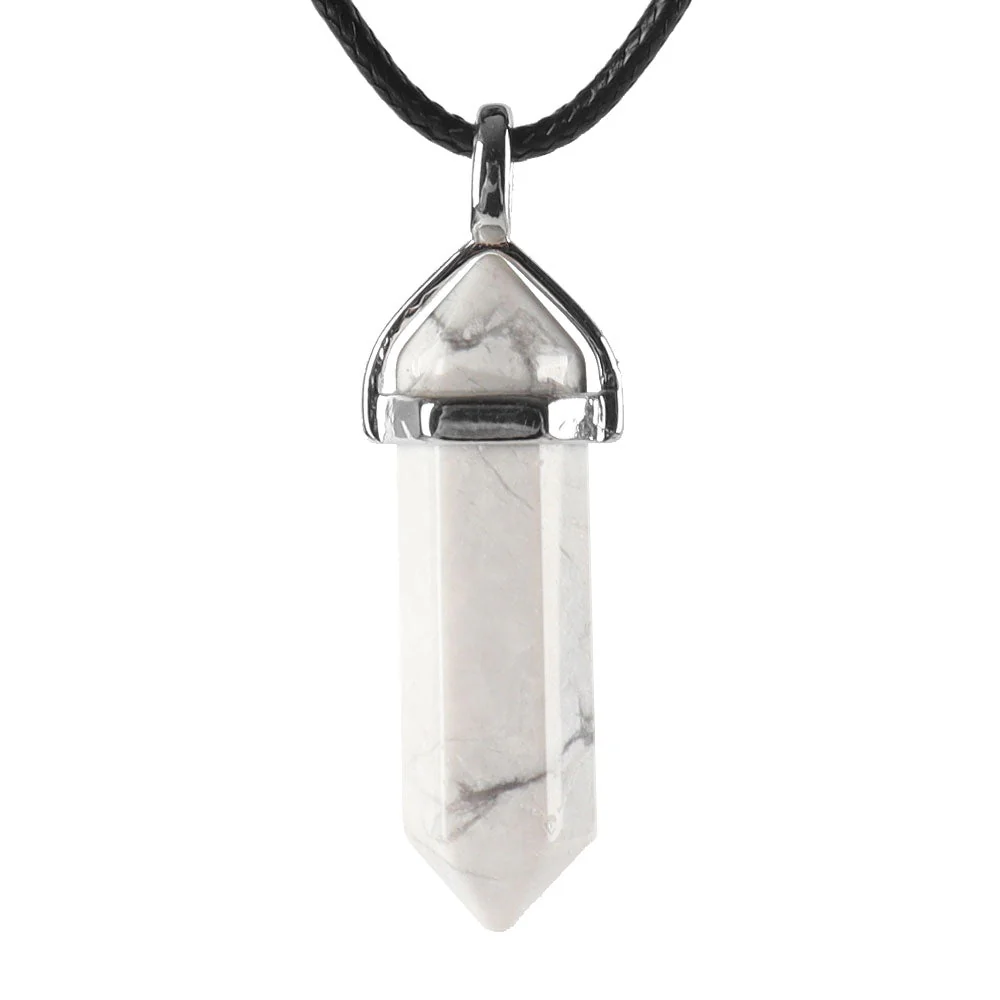 Hexagonal Chakra Pendant - Natural Gemstone Healing Crystal Necklace - Image 10