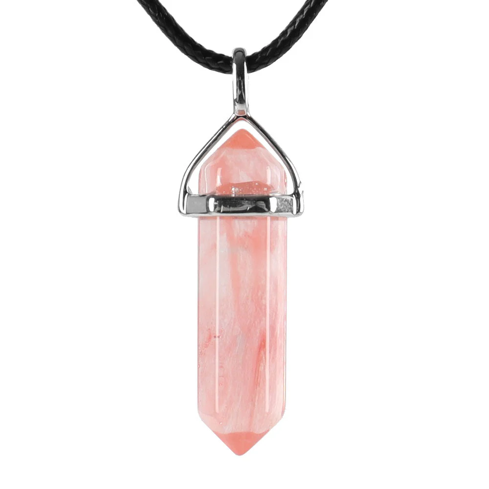 Hexagonal Chakra Pendant - Natural Gemstone Healing Crystal Necklace - Image 13
