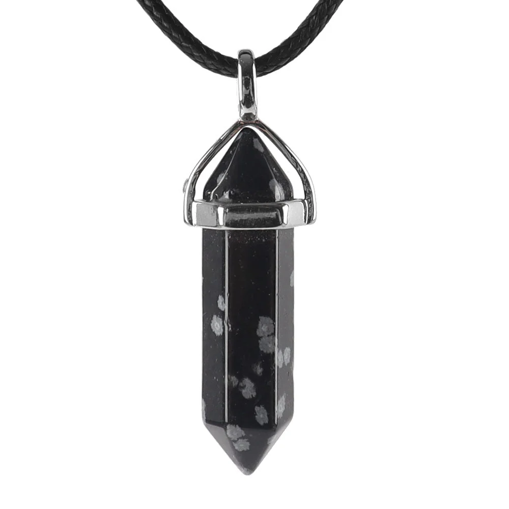 Hexagonal Chakra Pendant - Natural Gemstone Healing Crystal Necklace - Image 16