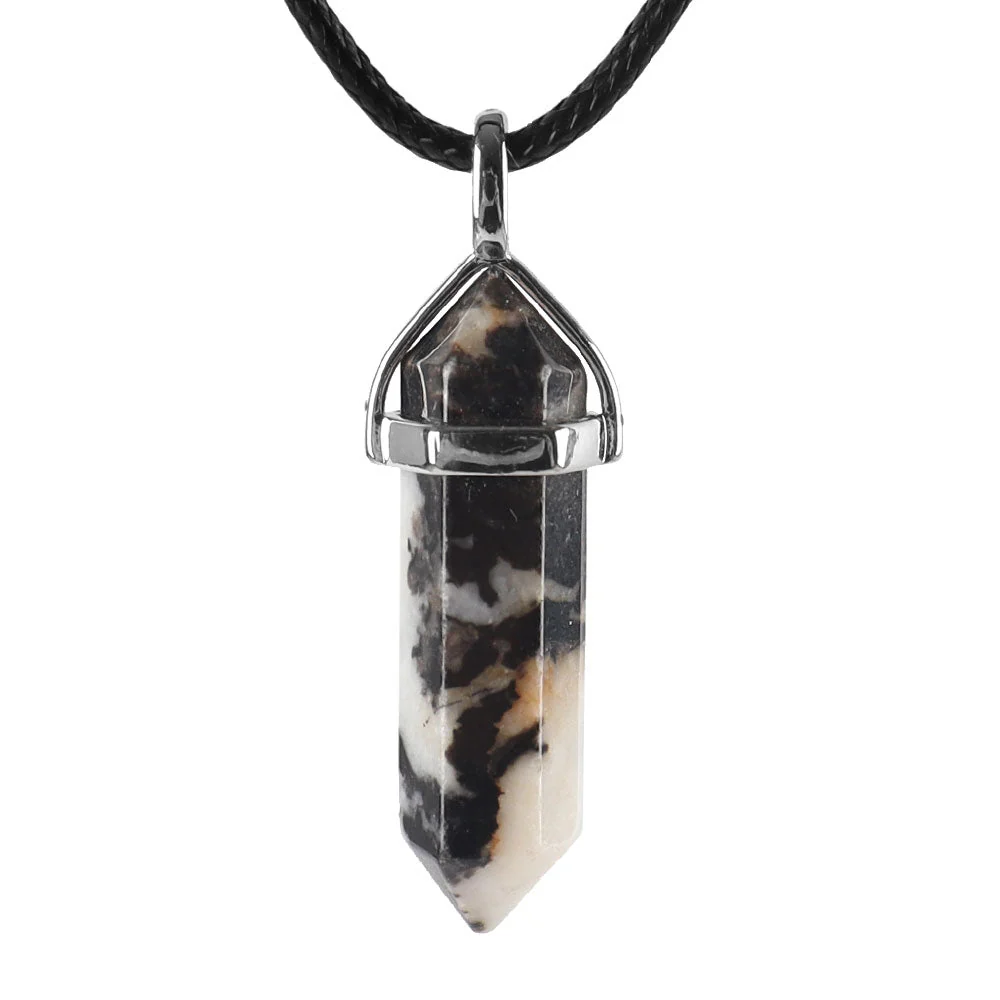 Hexagonal Chakra Pendant - Natural Gemstone Healing Crystal Necklace - Image 19