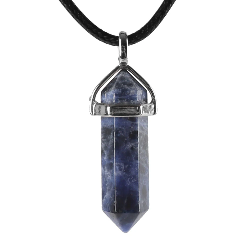 Hexagonal Chakra Pendant - Natural Gemstone Healing Crystal Necklace - Image 22