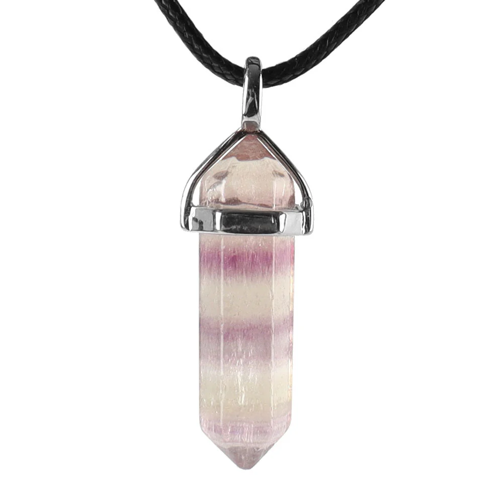 Hexagonal Chakra Pendant - Natural Gemstone Healing Crystal Necklace - Image 24