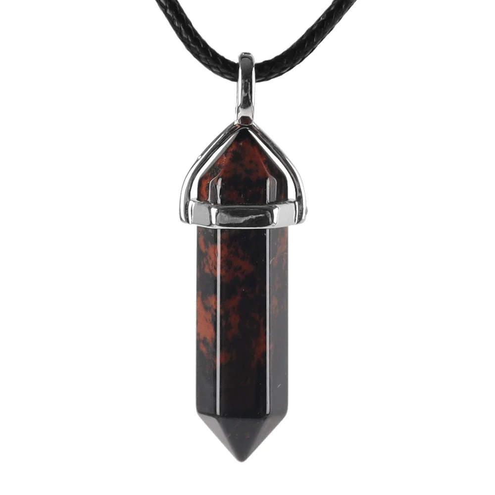 Hexagonal Chakra Pendant - Natural Gemstone Healing Crystal Necklace - Image 25