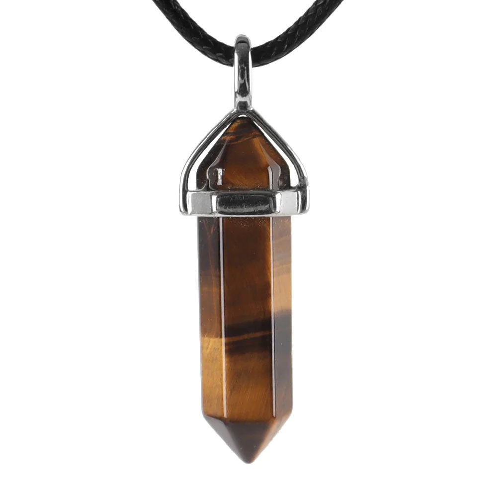 Hexagonal Chakra Pendant - Natural Gemstone Healing Crystal Necklace - Image 26