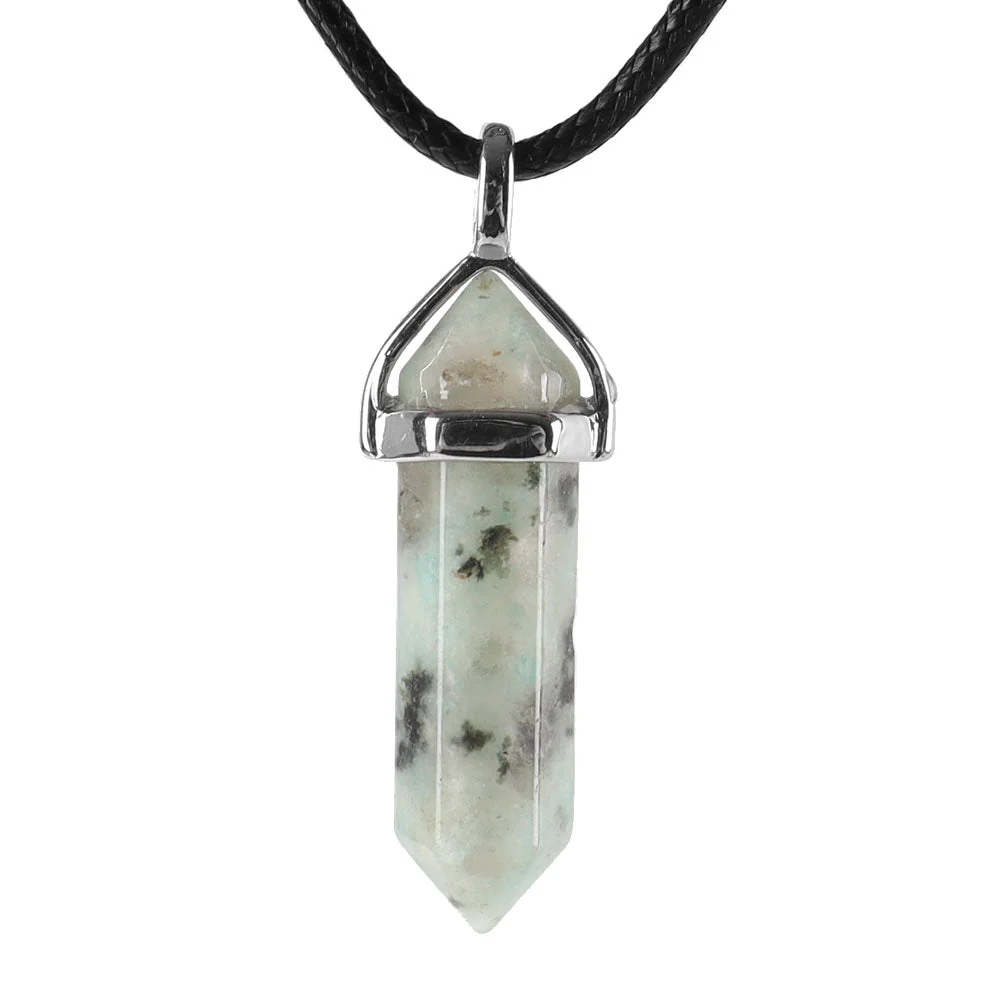 Hexagonal Chakra Pendant - Natural Gemstone Healing Crystal Necklace - Image 27