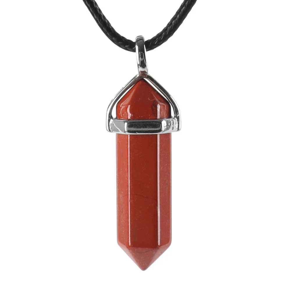 Hexagonal Chakra Pendant - Natural Gemstone Healing Crystal Necklace - Image 4