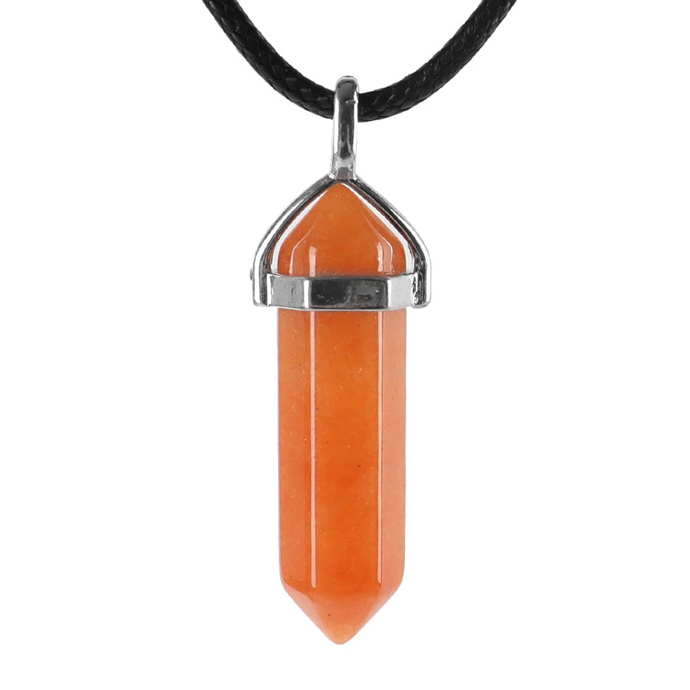 Hexagonal Chakra Pendant - Natural Gemstone Healing Crystal Necklace - Image 5
