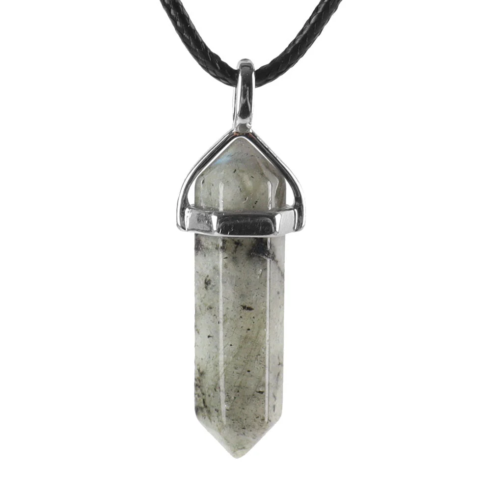 Hexagonal Chakra Pendant - Natural Gemstone Healing Crystal Necklace - Image 7