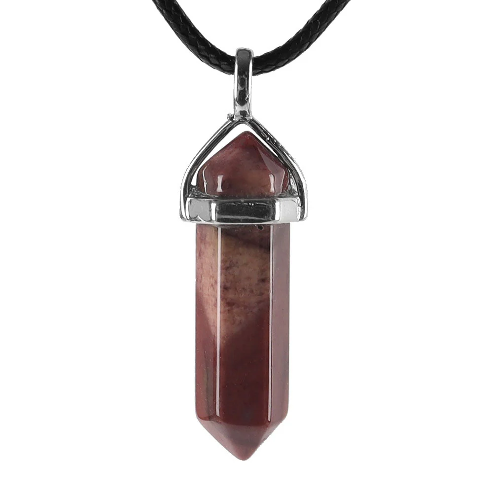 Hexagonal Chakra Pendant - Natural Gemstone Healing Crystal Necklace - Image 8