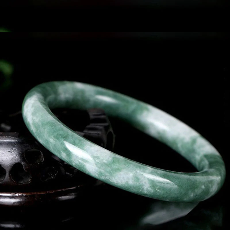 Natural Jade Luck Abundance Bangle Bracelet 58-60mm - Image 6