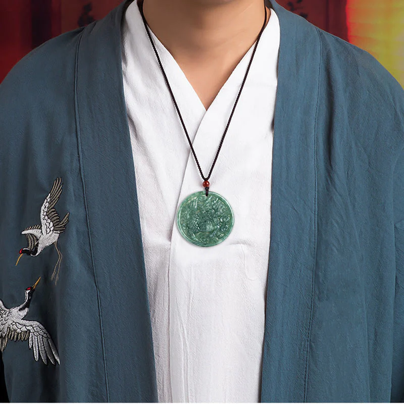 Natural Jade Kirin Abundance Necklace | Prosperity & Luck - Image 10
