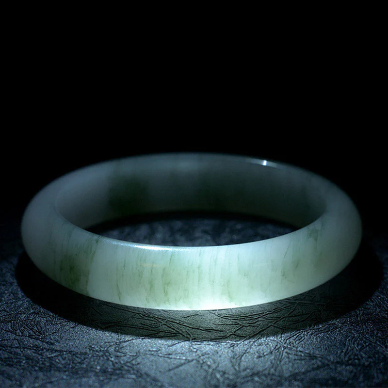 Natural Jade Luck Healing Bangle Bracelet 60-62mm - Image 3