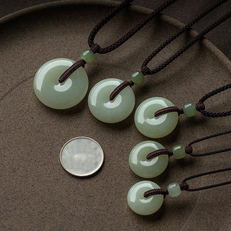 Natural Round Jade Necklace for Prosperity and Luck - Image 10