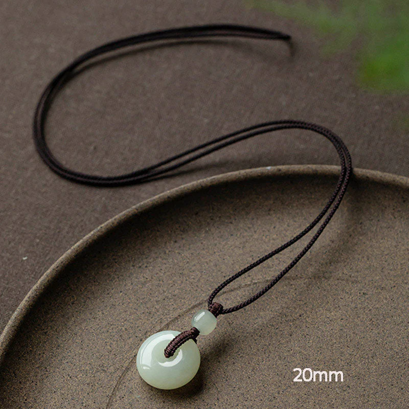 Natural Round Jade Necklace for Prosperity and Luck - Image 12