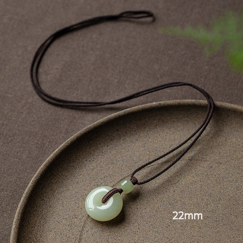 Natural Round Jade Necklace for Prosperity and Luck - Image 13