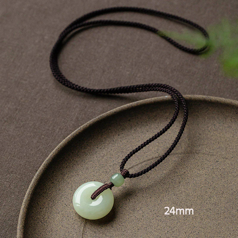 Natural Round Jade Necklace for Prosperity and Luck - Image 14