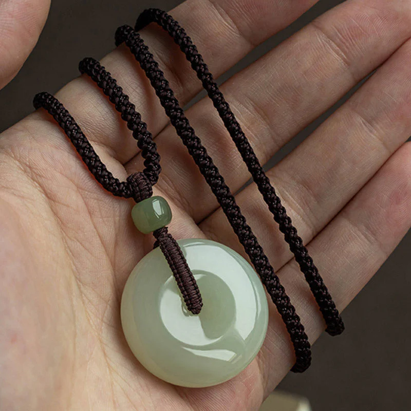 Natural Round Jade Necklace for Prosperity and Luck - Image 16