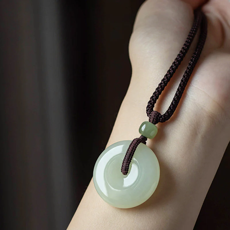 Natural Round Jade Necklace for Prosperity and Luck - Image 18