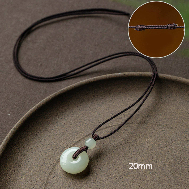 Natural Round Jade Necklace for Prosperity and Luck - Image 19