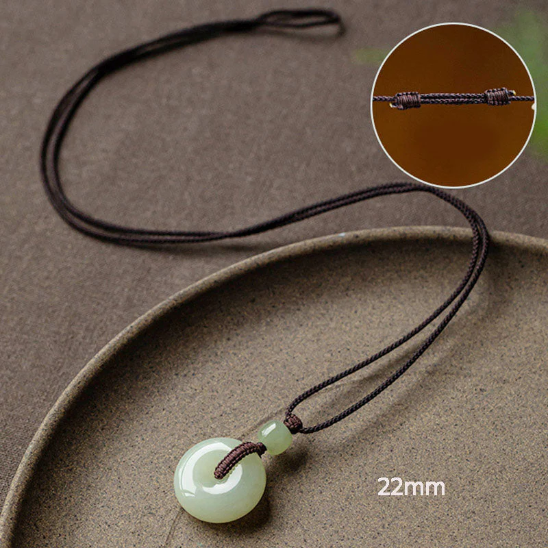 Natural Round Jade Necklace for Prosperity and Luck - Image 20