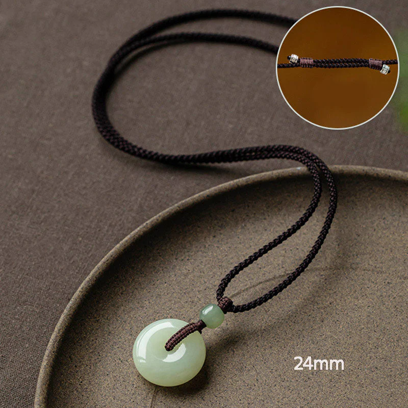 Natural Round Jade Necklace for Prosperity and Luck - Image 21