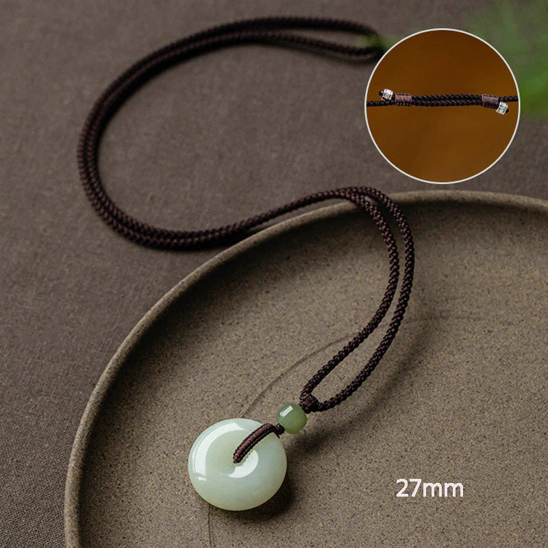 Natural Round Jade Necklace for Prosperity and Luck - Image 22
